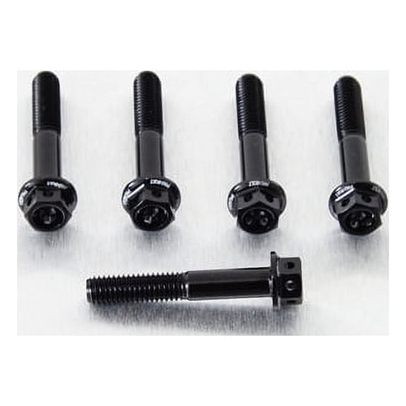 Aluminum Flanged Hex Head Bolt M5x(0.80mm)x30mm Race Spec Etched Pack x5