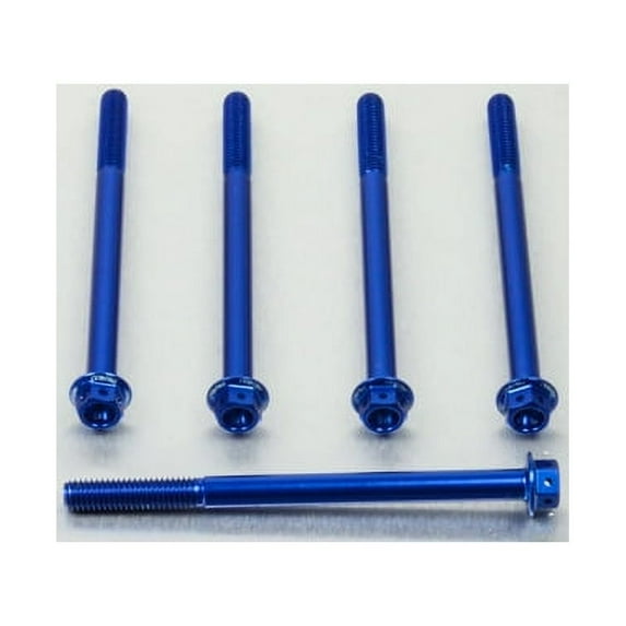Aluminum Flanged Hex Head Bolt M6x(1.00mm)x85mm Race Spec Etched Pack x5