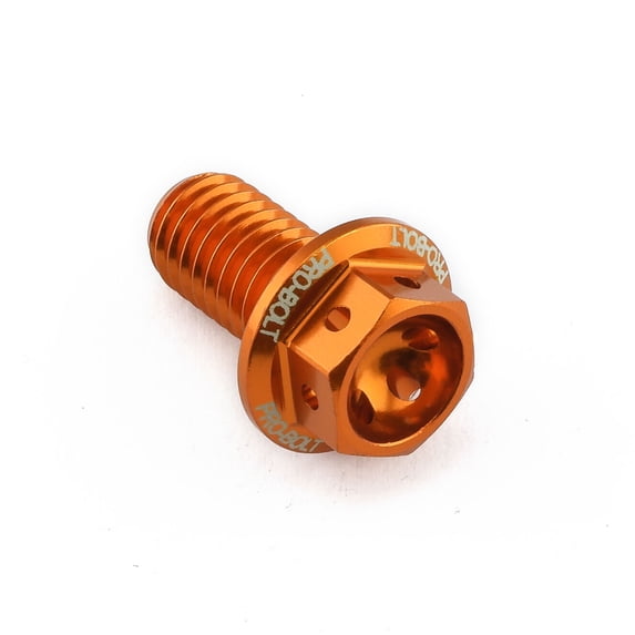 Aluminum Flanged Hex Head Bolt M8x(1.25mm)x15mm Race Spec Etched
