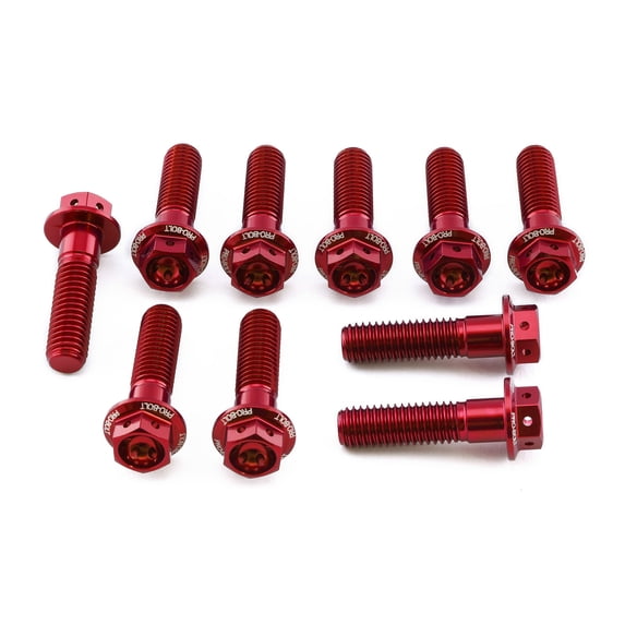 Aluminum Flanged Hex Head Bolt M8x(1.25mm)x30mm Race Spec Etched Pack x10
