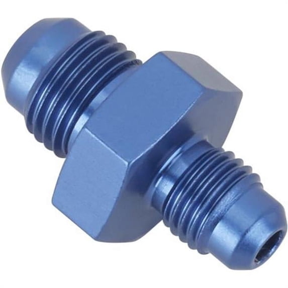 Aluminum Flare Reducer Adapter, Blue, -4 AN to -6 AN