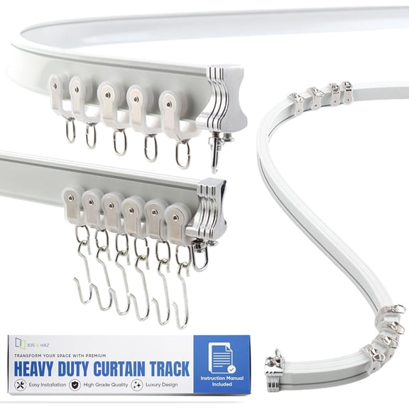 Aluminum Flexible Ceiling Curtain Track 3 ft to 13.1 ft Bendable Wall or Ceiling Mount Rail for Bay Windows RVs Room Dividers Showers
