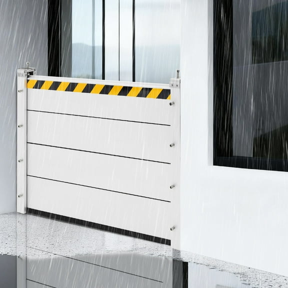 Aluminum Flood Barrier for Home, Reusable Water Dam System for Garage, Basement, Doorways