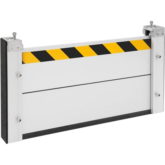 Aluminum Flood Protection Barrier Quick Detachable Reusable Flood Control Baffle Front Door/Basement Entrance/Backyard Flooding Water Barriers System H15.8 Inch/L31.5Inch