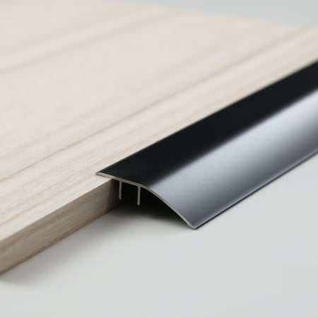 Aluminum Floor Transition Strip, Suitable for Doorways Threshold Ramp Tile Laminate Planks, Bridge The Height Between 0.2-0.5 Inch (2.9Ft x 1.7In, Matte Black)
