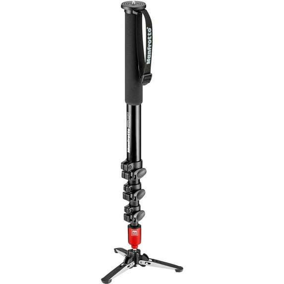 Aluminum Fluid Monopod with 3/8'' Top Attachment, 4 Sections