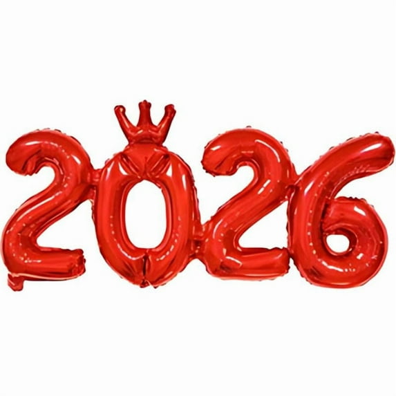 Aluminum Foil 2026 Number Balloon Decor for New Year's and Other Celebrations, Leak - Proof and Easy to Install