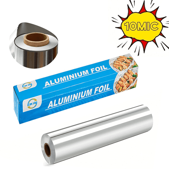 Aluminum Foil,Aluminum Foils Roll,Food Service Tin Foil,Aluminum Food Wrap for Baking,Cooking and Grilling,10 Micron & 12inx165SQ.FT,1 Count