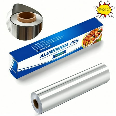 Aluminum Foil,Aluminum Foils Roll,Aluminum Food Wrap for Baking,Cooking and Grilling,Food Service Tin Foil,10 Micron & 12inx165SQ.FT
