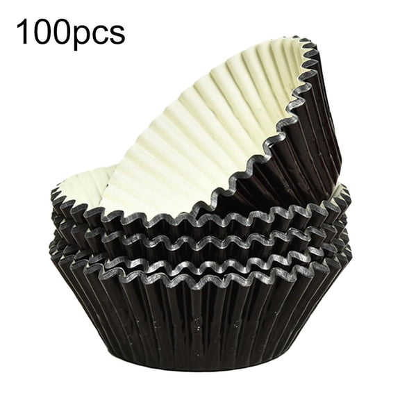 Aluminum Foil Baking Cups, 100-Pack 2-Inch Base, Heat-Resistant & Leak-Proof for Perfect Cakes, Ideal for Home Bakers and Party Desserts