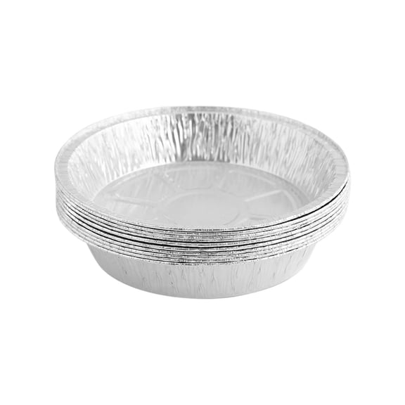 Aluminum Foil Baking Trays Set Ideal for Freezer Oven Serving Food versatile Round Disposable Pans for Baking Cakes Vegetables Fruits and Chocolates 10PCS
