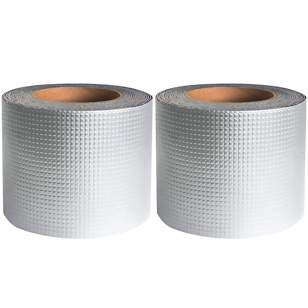 Aluminum Foil Butyl Tape 2 Rolls Super Waterproof Gutter Sealant for Rain Gutters Duct Window