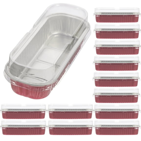 Aluminum Foil Cake Box 30 Pcs Multi-function Bakery Case Bread Container Pan Bakeware Pink