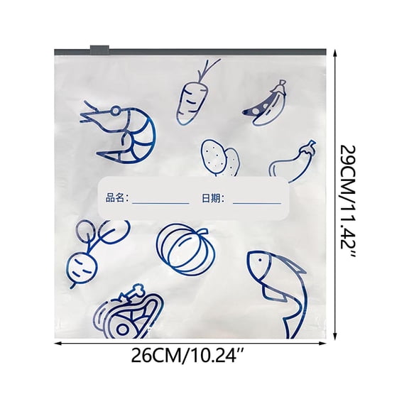 Aluminum Foil Food Bags, 10-Pack Thickened Sealed Bags for Fridge & Freezer Storage, Airtight Closure for Freshness, Ideal for Vegetables & Meats