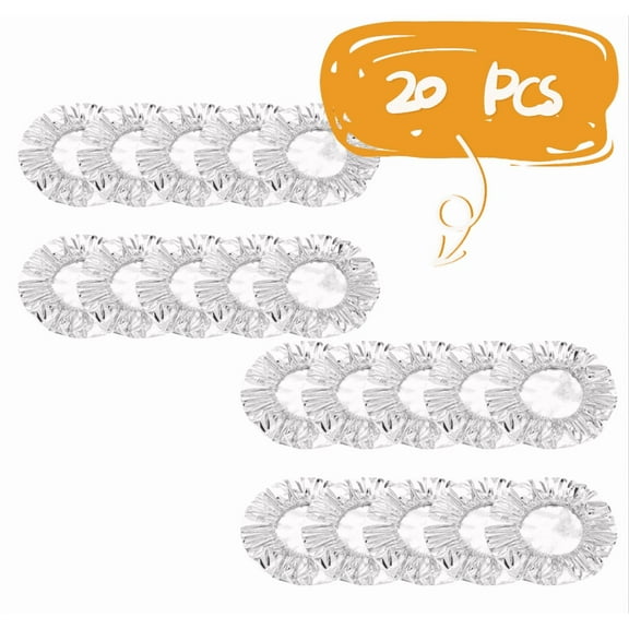 Aluminum Foil Food Covers - Insulation Cover for Kitchen Dishes, Warmth Retention, Reusable and Stretchable, Fits Plates, Bowls, and Containers - (20Pcs)