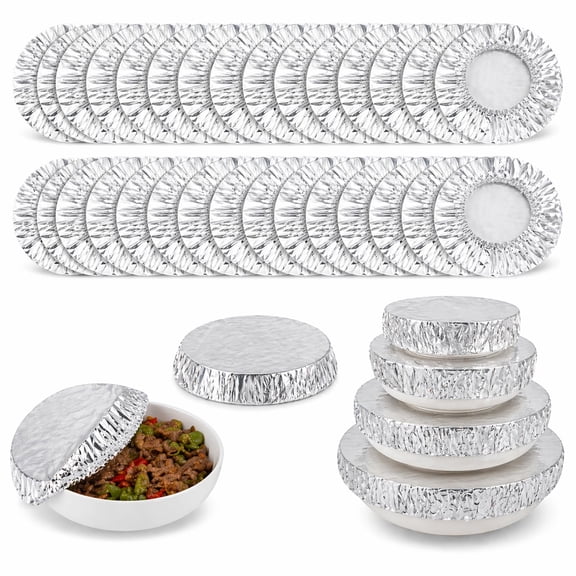 Aluminum Foil Food Covers Reusable for Plates and Bowls, Kitchen Food Warm