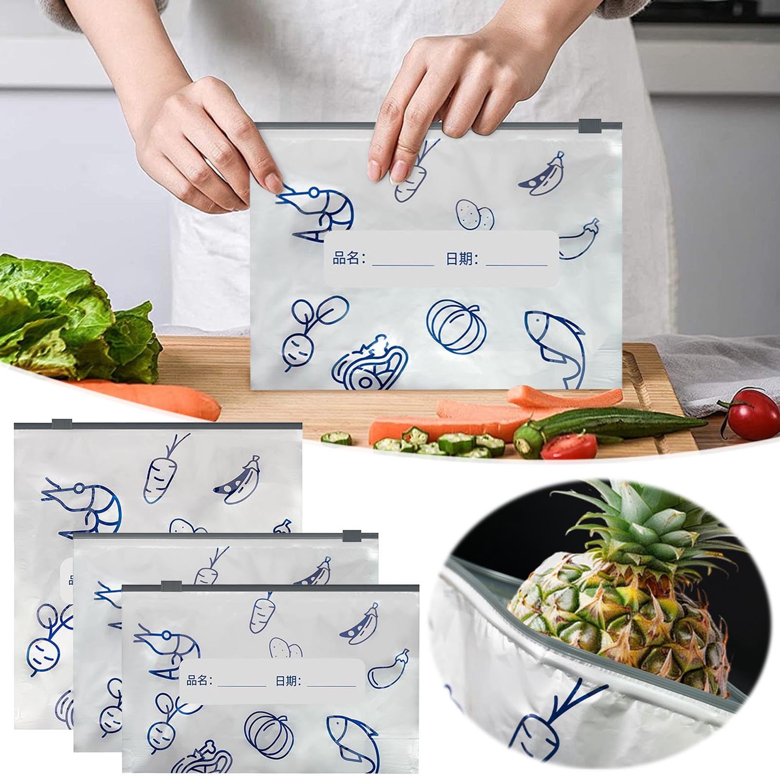 Aluminum Foil Food Storage Bags 10-Pack | Thickened Durable