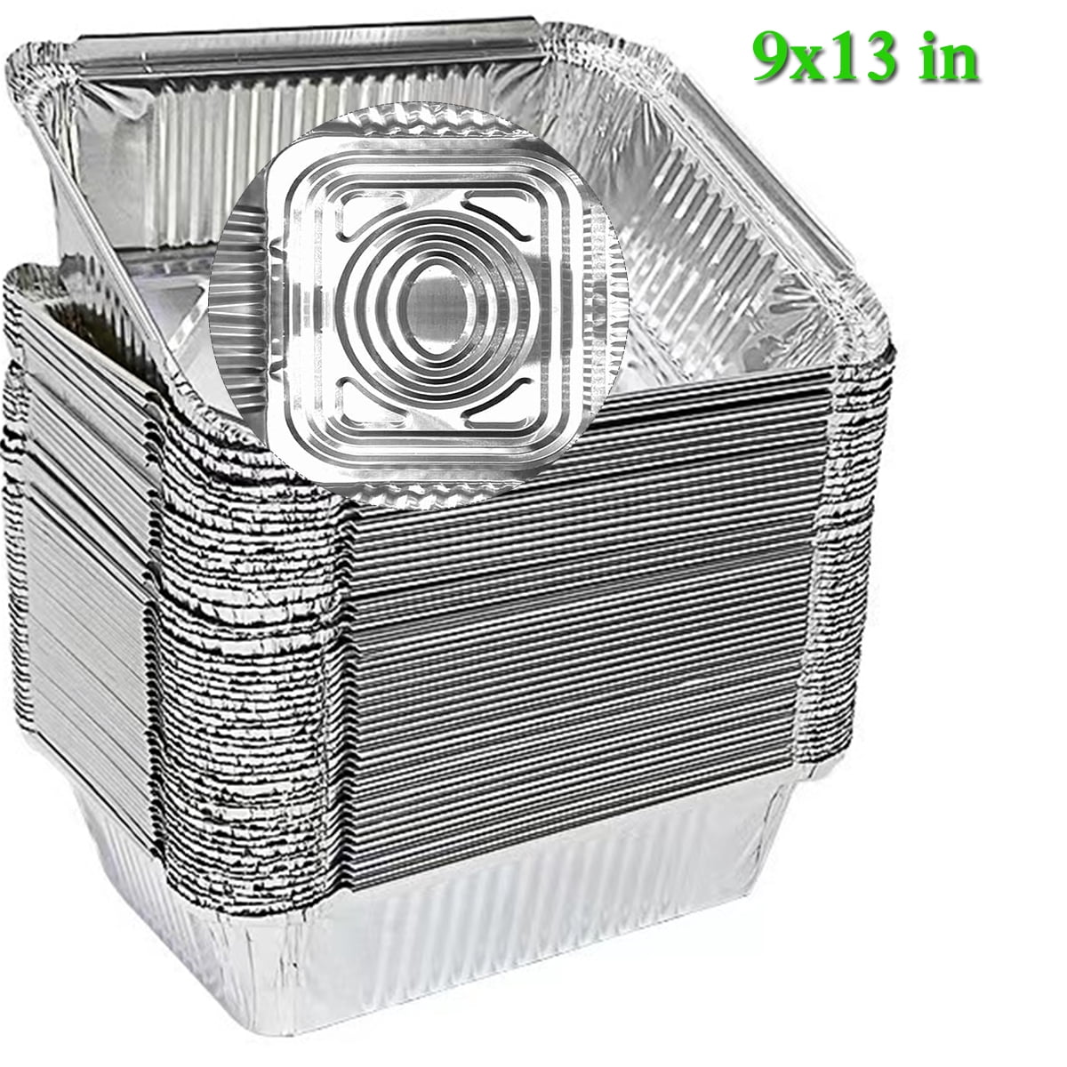 Aluminum Foil Pan | Aluminum Pan Disposable Aluminum Foil Pan Durable Disposable Grill Drip Tray | Deep Steam Pan and Oven Self-service Tray | Catering