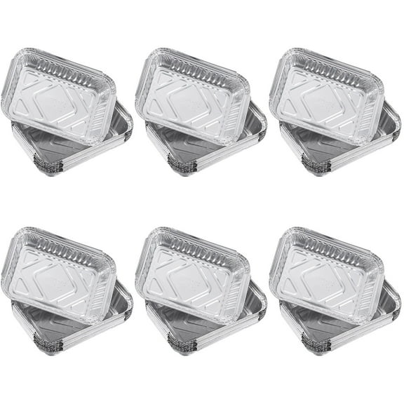 Aluminum Foil Pans,180Pcs BBQ Drip Pans - 570ml Disposable Aluminum Grease Trays
