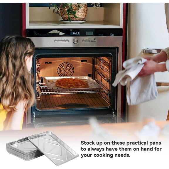 Aluminum Foil Pans,Disposable Trays,1/2 Size Sheet Cookie Cake Pan,17x13(20 Pack),Rimmed Baking Sheet for Frying, Grilling, or Baking Dishes$$Home Decor, Kitchen, & Other