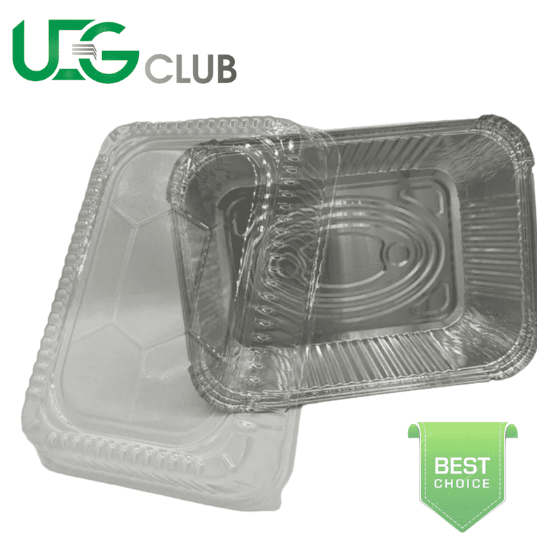 Aluminum Foil Pans With Clear Plastic Lids, Meal Prep Food Container  Tupperware Sets, Disposable Cookware, Takeout, Restaurants & Catering,  Leftover Storag Eco-Friendly & Recyclable 