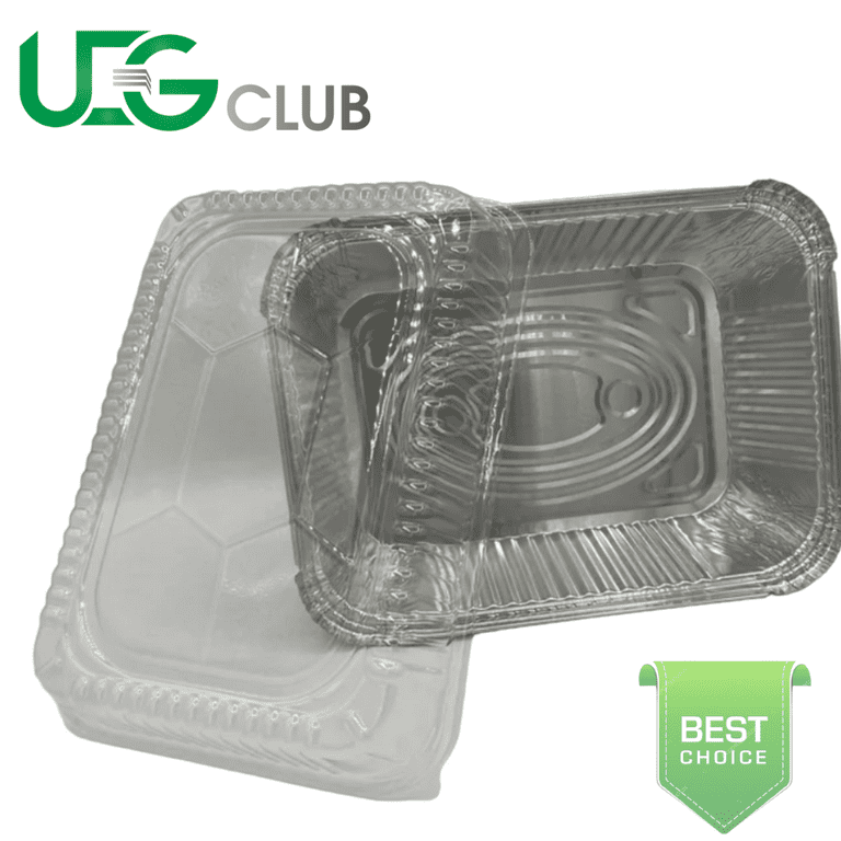 Aluminum Foil Pans With Clear Plastic Lids, Meal Prep Food Container  Tupperware Sets, Disposable Cookware, Takeout, Restaurants & Catering,  Leftover