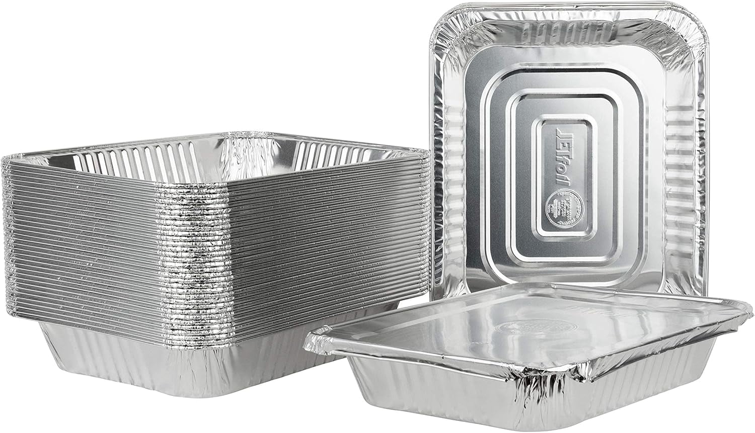 Aluminum Foil Steam Table Pans, Half Size Deep, 9x13 Pans 25 Pack with