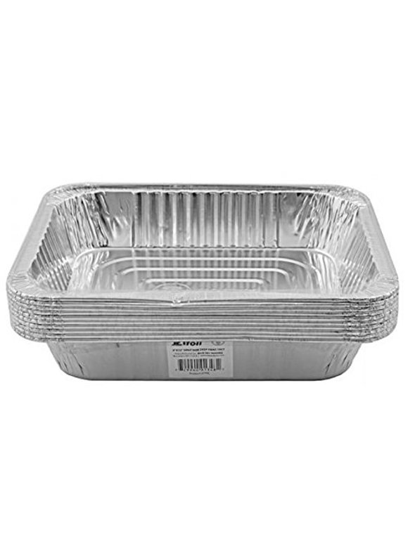 Jetfoil Aluminum Foil Steam Table Pans, Half Size Deep, 9x13 Pans (10 Pack)