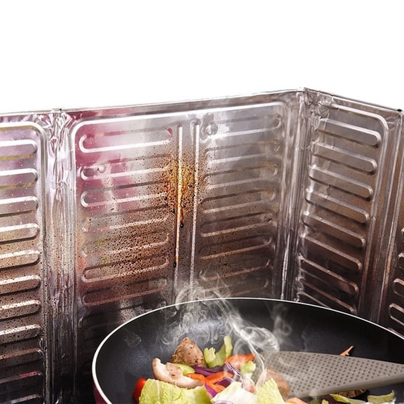 Aluminum Foil Stove Splatter Screen Cover With Hinged Panels For Frying Oil Guard Grease Protector