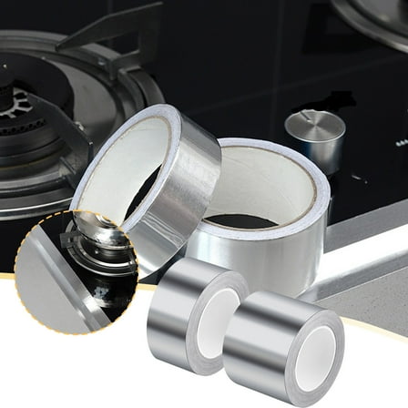 Aluminum Foil Tape under $5! kkbbma Aluminum Foil Duct Tapes Heavy Duty, Silver Metal Tape, Insulation Adhesive Tape High Temperature for Ductwork, Dryer Vent, Furnace, Patching Hot & Cold Air Ducts