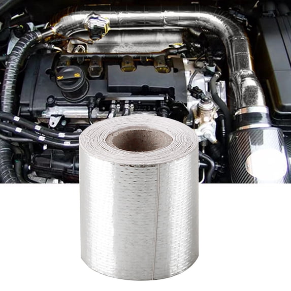 Aluminum Foil Tape, Heat Resistant, High Temperature Resistive, Fiber Cloth Backing, Exhaust Pipe & Range Hood Insulation, Waterproof, Easy to Apply, Versatile Industrial & Home Use
