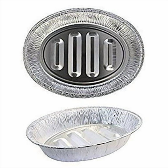 Aluminum Foil Turkey Roasting Pans | 6 Count Disposable Oval Shape Roast Pan