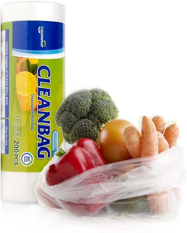 Food Storage Roll Bags (6.69 * 9.84-200 PCS) - Mother's Day Gifts for Mom - Roll Food Bags, Mini & Produce Bags
