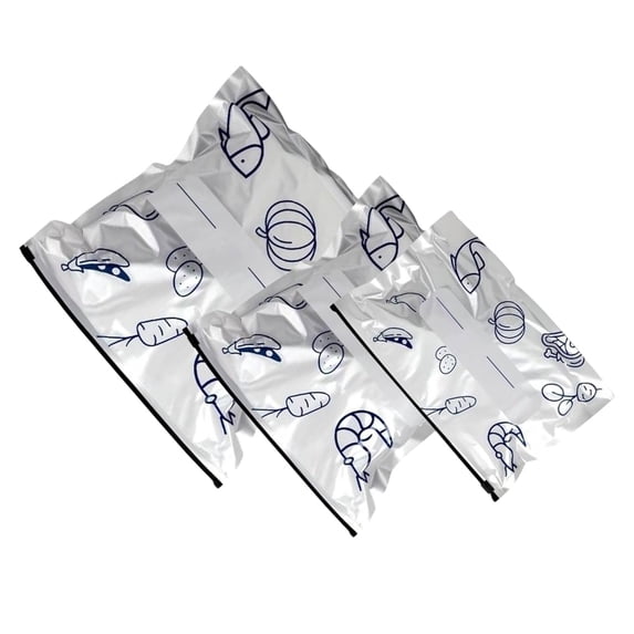 Aluminum Foil Zippered Bags For Food Preservation Moisture Locking Kitchen Storage