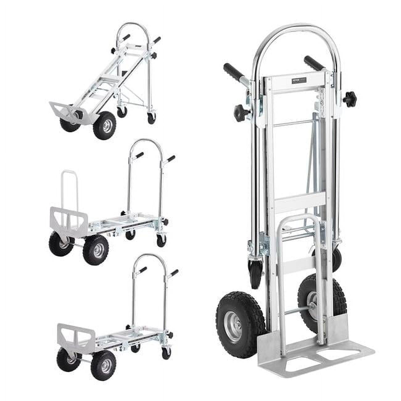Aluminum Folding Hand Truck, 4-in-1 Design 1000 lbs Capacity