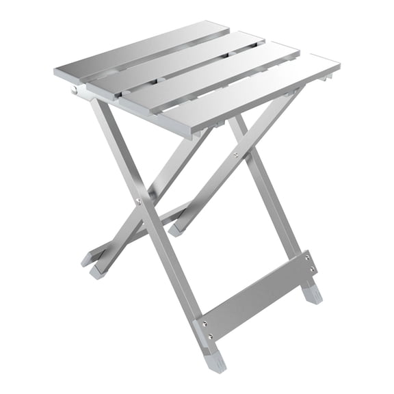 Aluminum Folding Table 11x10x15 Inch Outdoor Side Table for Camping RV Patio Picnic Lightweight Portable Fold Away Table with Heavy Duty 200 lb Capacity Space Saving Instant Setup No Tools Silver