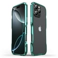 thumbnail image 1 of Aluminum Frame Metal Bumper Frame Slim Hard Case Cover for iPhone 15 Pro Max, Metal Frame Armor Bumper, Raised Edge Protection for iPhone 15 Pro Max, Darkcyan, 1 of 6