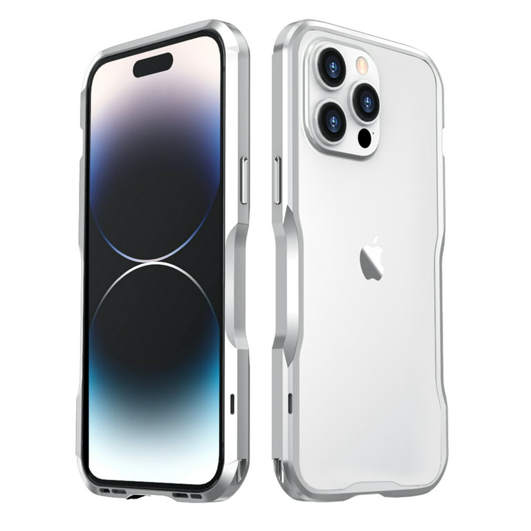 Iphone 14 Pro Max Case - Slim Steel Edge Transparent Cover