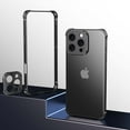 thumbnail image 1 of Aluminum Frame for iPhone 13 Pro Max Metal Bumper Frame Slim Hard Case Cover, Metal Frame with Camera Lens Protective Cover, No Backplane, Corners Drop Protection for iPhone 13 Pro Max, Black, 1 of 8