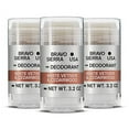 AluminumFree Natural Deodorant for Men by Bravo Sierra 3 Pack (White