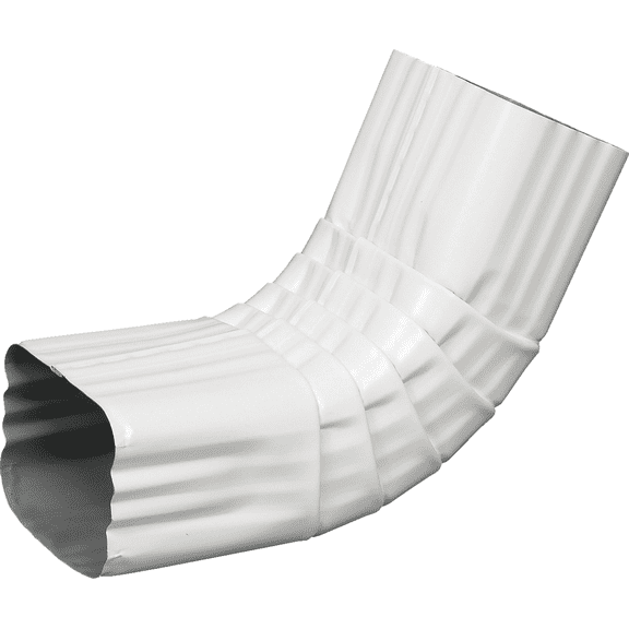 Aluminum Front A-Style Downspout Elbow - Single Pack Residential Use, Standard Application