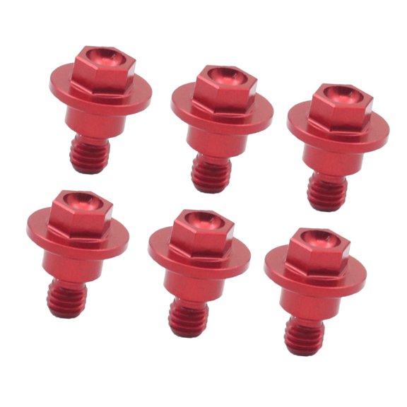 Aluminum Front Fork Guard Bolt Set for Motorcycles, 6 Flanged Head Mounting Fasteners for Maintenance Replacement