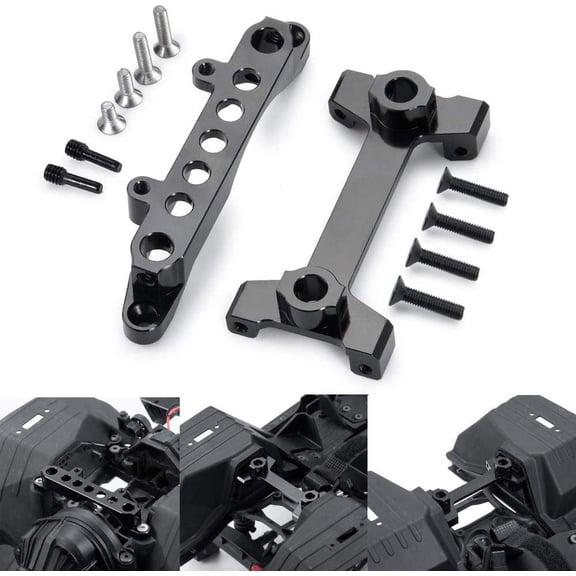 Aluminum Front & Rear Body Shell Mount Stand Black Upgrade for Axial SCX10 iii AXI03007 RC Crawler Car Accessories