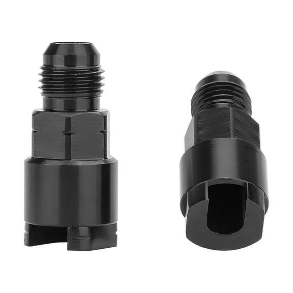 Aluminum Fuel Line Adapters 6AN to 3/8" & 5/16", Black Anodized, for Durable Connections