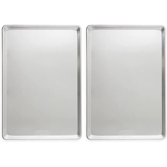 Aluminum Full Size Sheet Pan 26 x 18 inches for commercial oven use, Full Sheet, 2-Pack (For Commercial Oven Use., Not for standard home ovens)