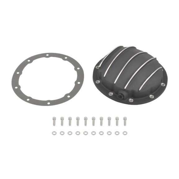 Aluminum GM Differential Cover 8.5" & 8.6" Ring Gear DIff 10 Bolt Cast Black
