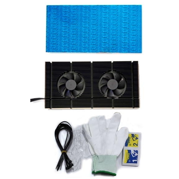 Aluminum GPU Backplate Panel Heatsink + Dual PWM Fan for RTX 3090 3080 3070