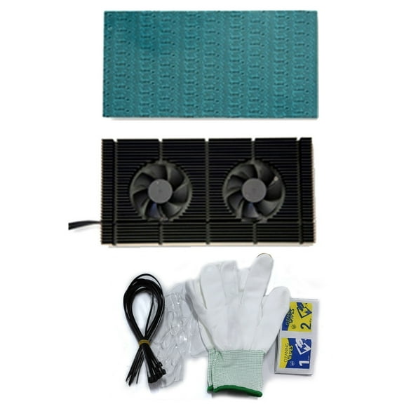 Aluminum GPU Backplate Panel Heatsink + Dual PWM Fan for RTX 3090 3080 3070