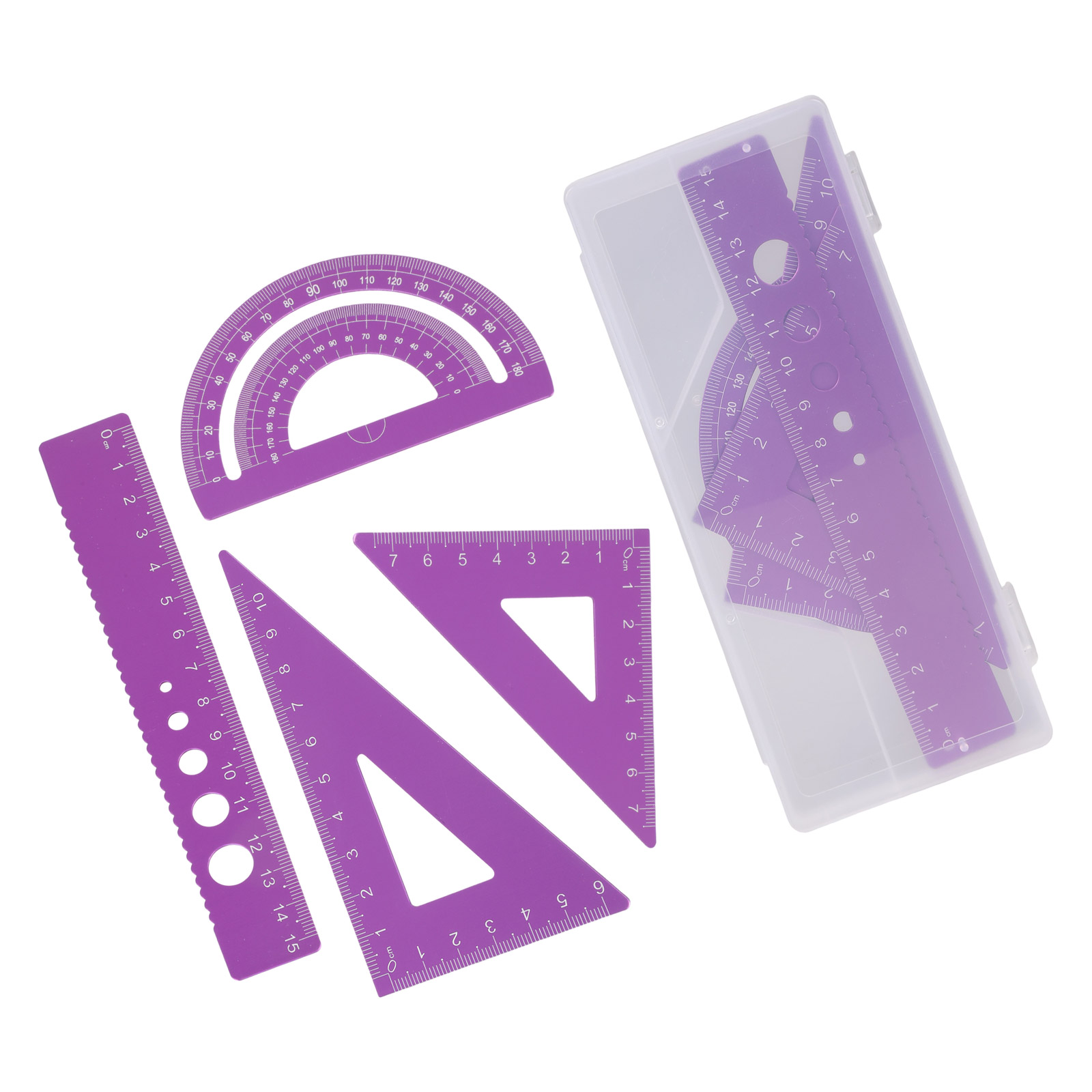 Aluminum Geometry Tool Set With Edges & Lightweight Design For Academic ...