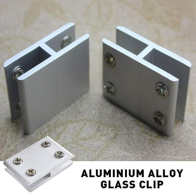 Aluminum Glass Shelf Clamps 6 Sizes (5/6/7/8/9/10mm) for Thick Glass